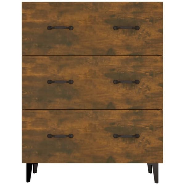 vidaXL Skänk rökfärgad ek 69,5x34x90 cm konstruerat trä