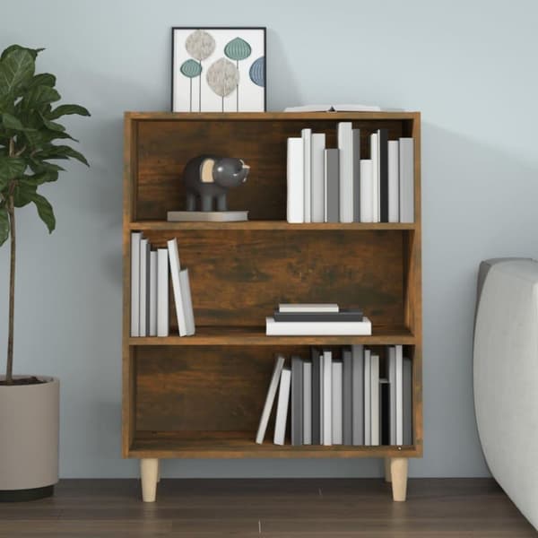 vidaXL Skjenk røkt eik 69,5x32,5x90 cm konstruert tre