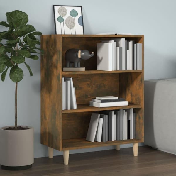 vidaXL Skjenk røkt eik 69,5x32,5x90 cm konstruert tre