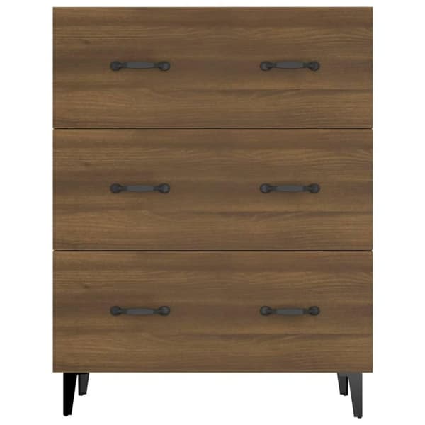 vidaXL Skänk brun ek 69,5x34x90 cm konstruerat trä