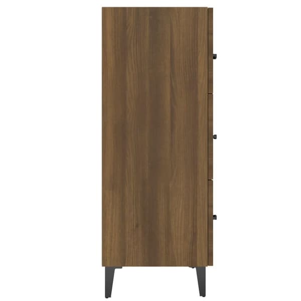 vidaXL Skänk brun ek 69,5x34x90 cm konstruerat trä