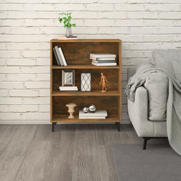 vidaXL Skjenk røkt eik 69,5x32,5x90 cm konstruert tre