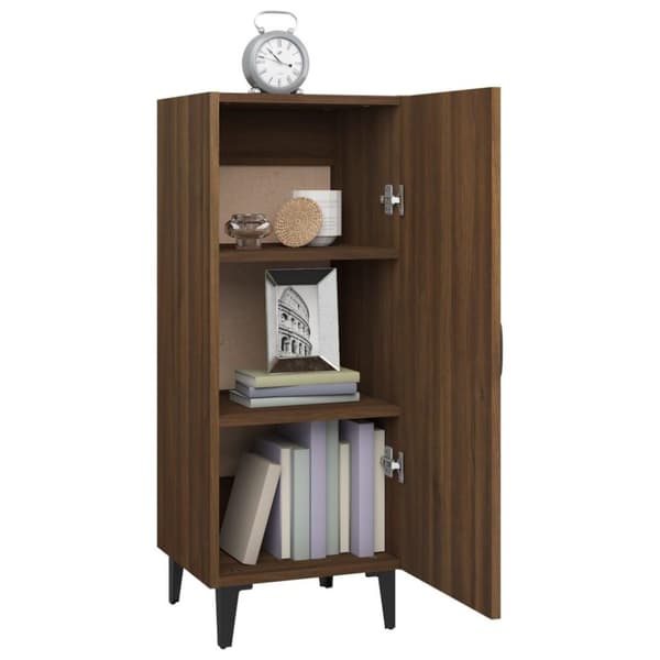 vidaXL Skjenk brun eik 34,5x34x90 cm konstruert tre
