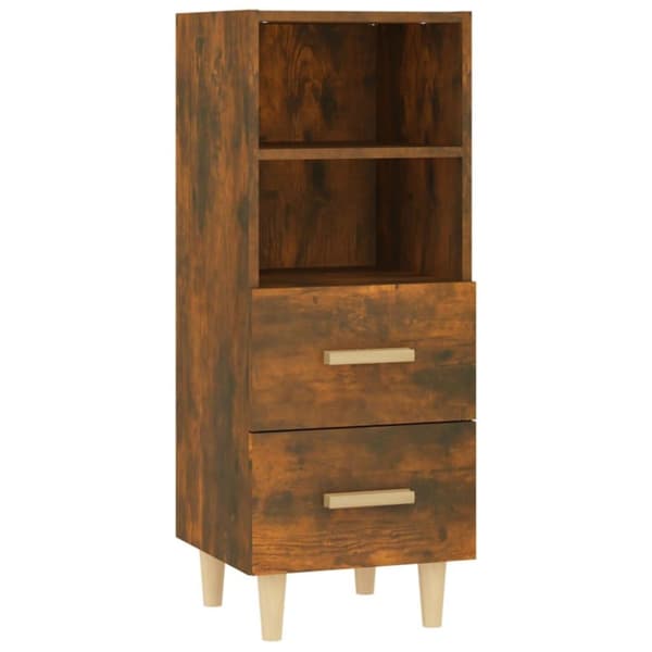 vidaXL Skjenk røkt eik 34,5x34x90 cm konstruert tre