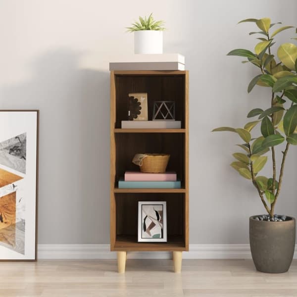 vidaXL Skjenk brun eik 34,5x32,5x90 cm konstruert tre