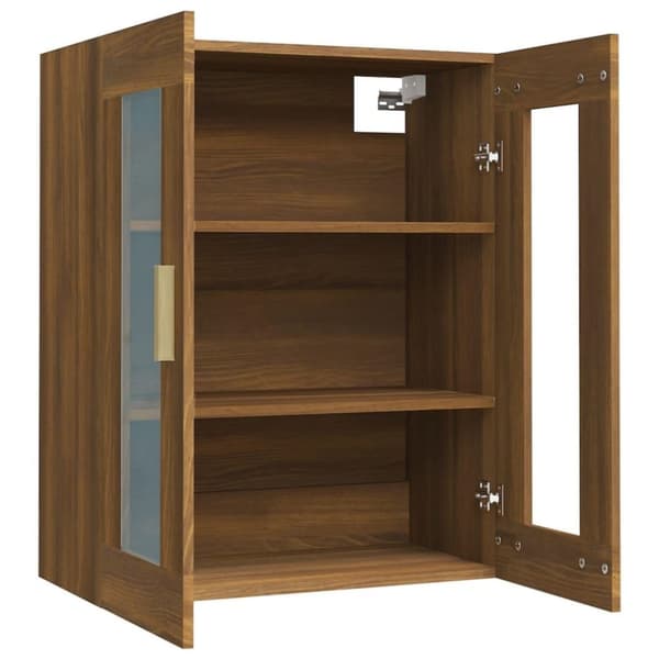 vidaXL Hengende veggskap brun eik 69,5x34x90 cm