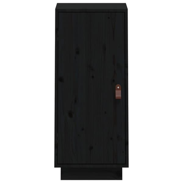 vidaXL Skåp svart 34x40x75 cm massiv furu