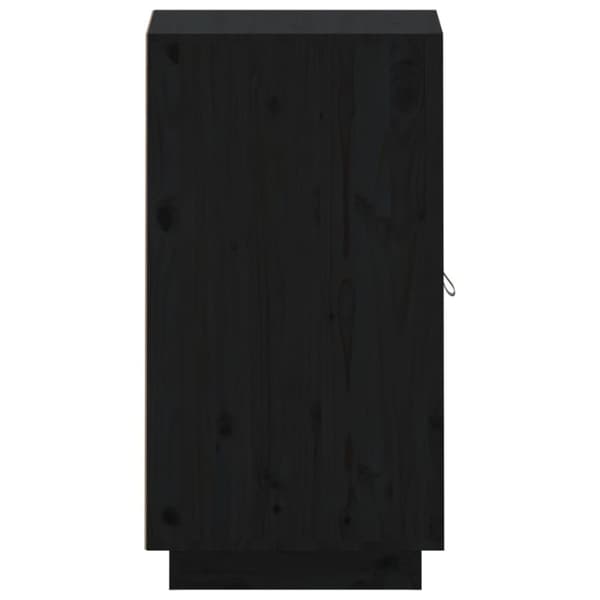 vidaXL Skåp svart 34x40x75 cm massiv furu