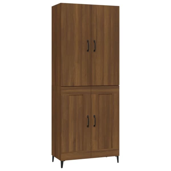 vidaXL Highboard brun eik 70x34x180 cm konstruert tre