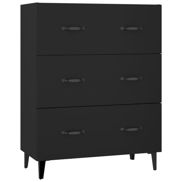 vidaXL Högskåp svart 69,5x34x180 cm konstruerat trä