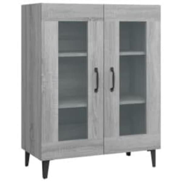 vidaXL Highboard grå sonoma 69,5x34x180 cm konstruert tre