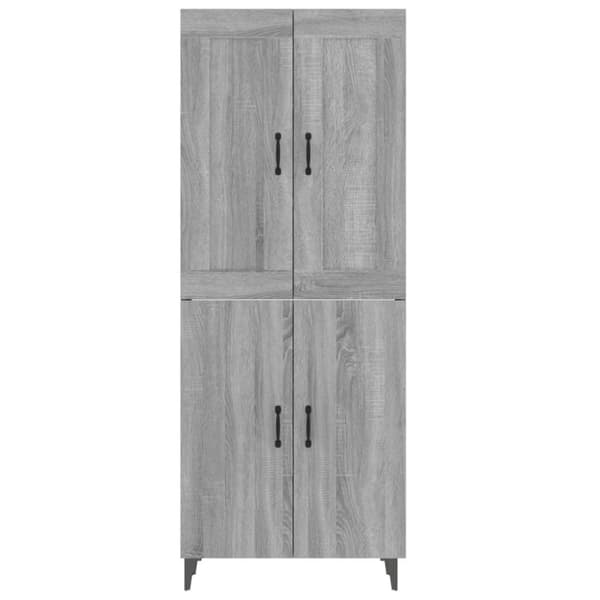 vidaXL Highboard grå sonoma 70x34x180 cm konstruert tre