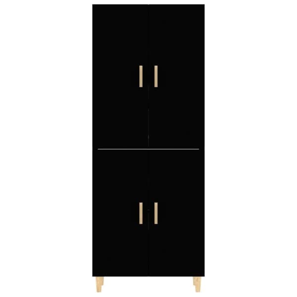 vidaXL Highboard svart 69,5x34x180 cm konstruert tre