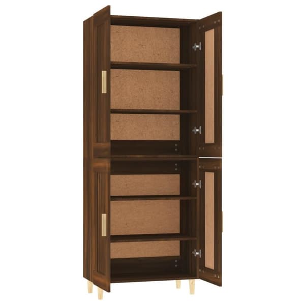 vidaXL Highboard brun eik 69,5x34x180 cm konstruert tre