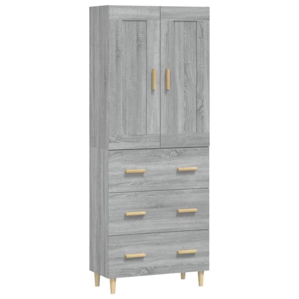 vidaXL Highboard grå sonoma konstruert tre