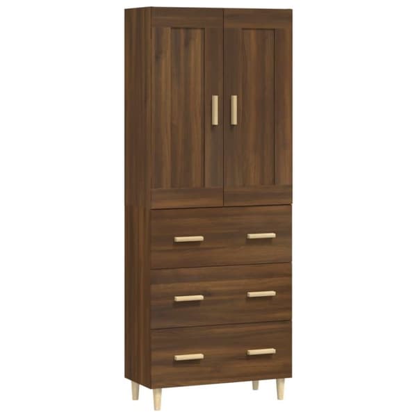 vidaXL Highboard brun eik konstruert tre