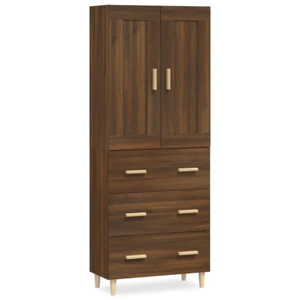 vidaXL Highboard brun eik konstruert tre