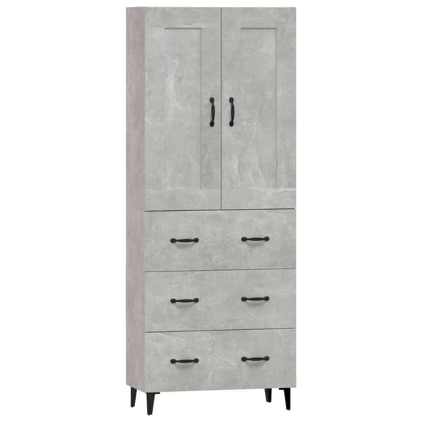 vidaXL Highboard betonggrå konstruert tre