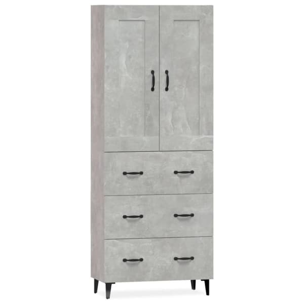 vidaXL Highboard betonggrå konstruert tre