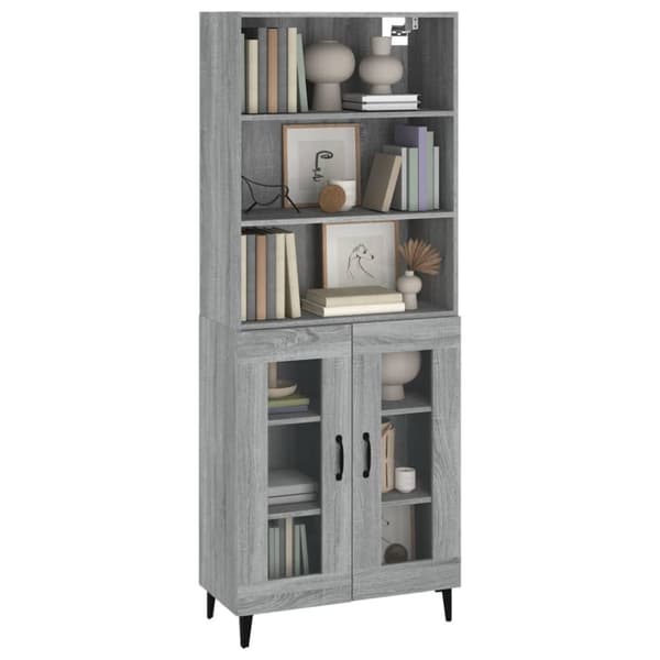 vidaXL Highboard grå sonoma konstruert tre