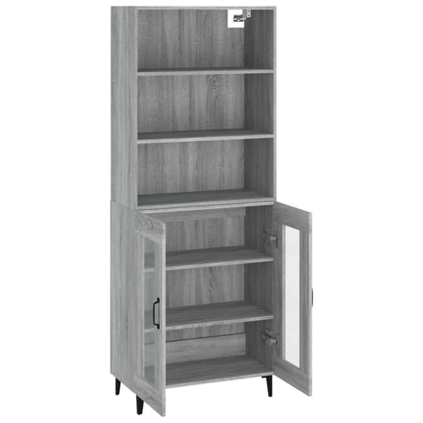 vidaXL Highboard grå sonoma konstruert tre