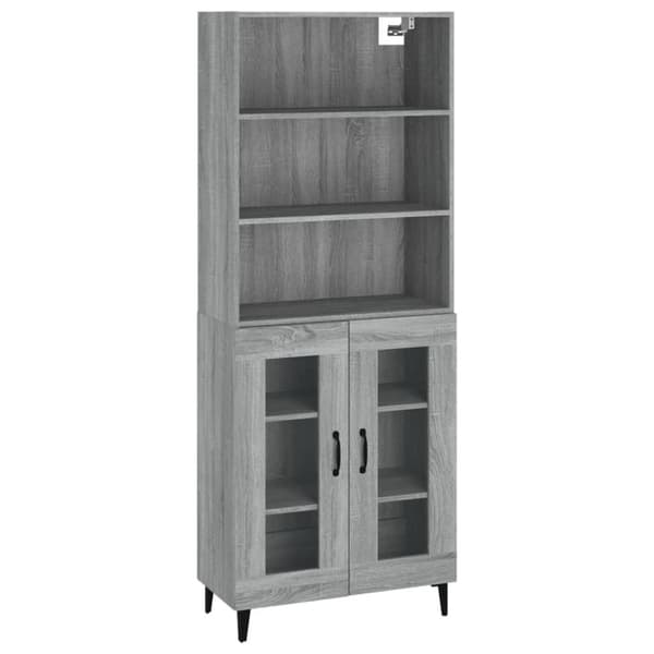 vidaXL Highboard grå sonoma konstruert tre