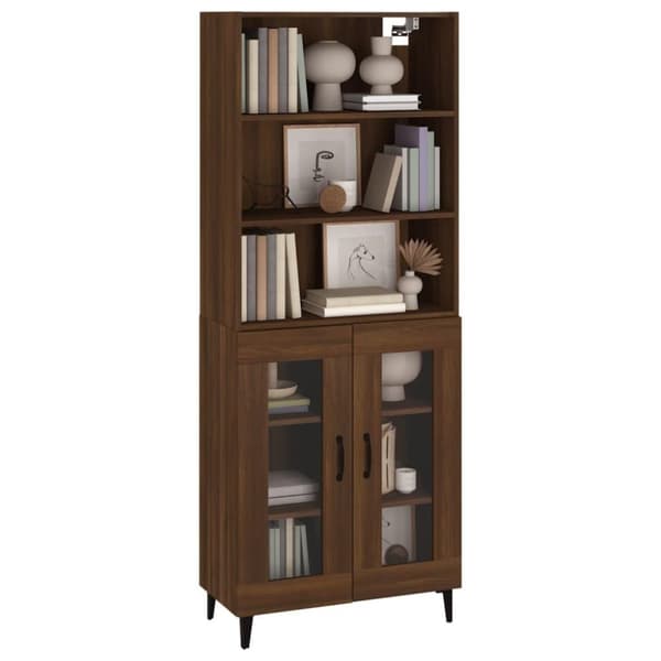 vidaXL Highboard brun eik konstruert tre