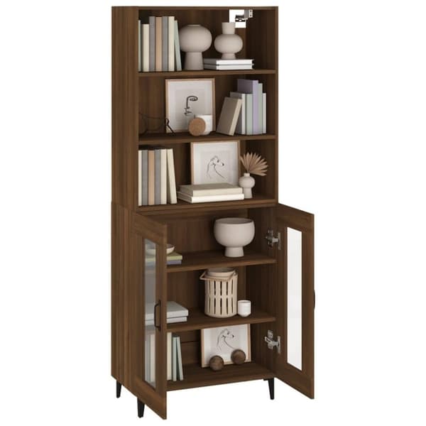 vidaXL Highboard brun eik konstruert tre