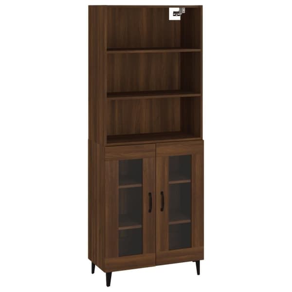 vidaXL Highboard brun eik konstruert tre