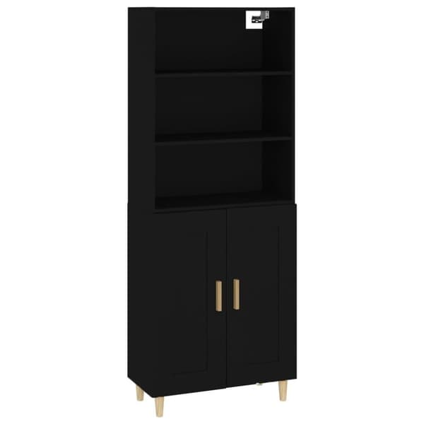 vidaXL Highboard svart konstruert tre