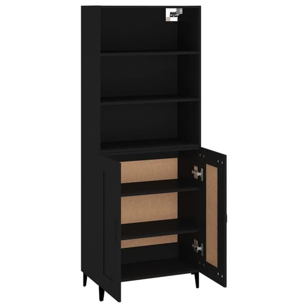 vidaXL Highboard svart konstruert tre