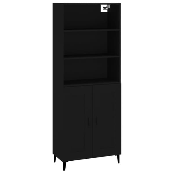 vidaXL Highboard svart konstruert tre