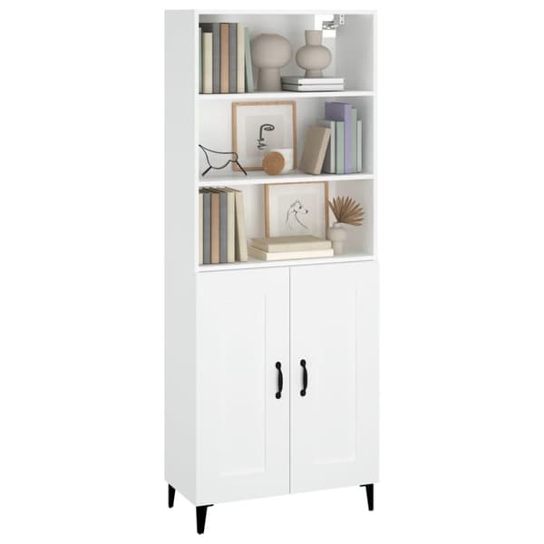 vidaXL Highboard hvit konstruert tre