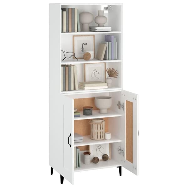 vidaXL Highboard hvit konstruert tre