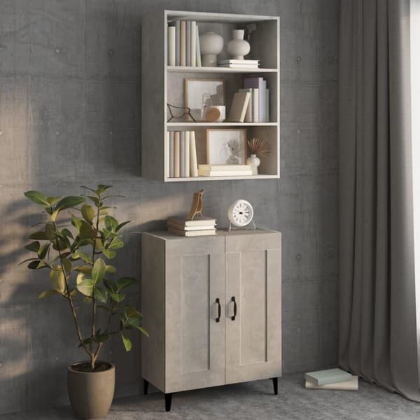 vidaXL Highboard betonggrå konstruert tre