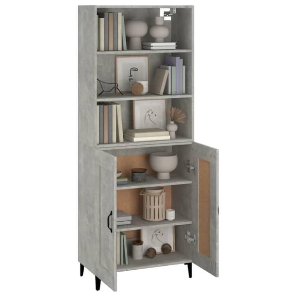 vidaXL Highboard betonggrå konstruert tre