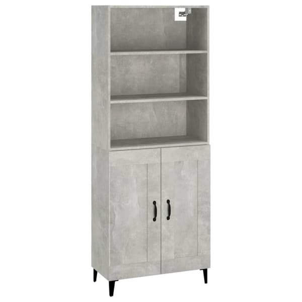 vidaXL Highboard betonggrå konstruert tre