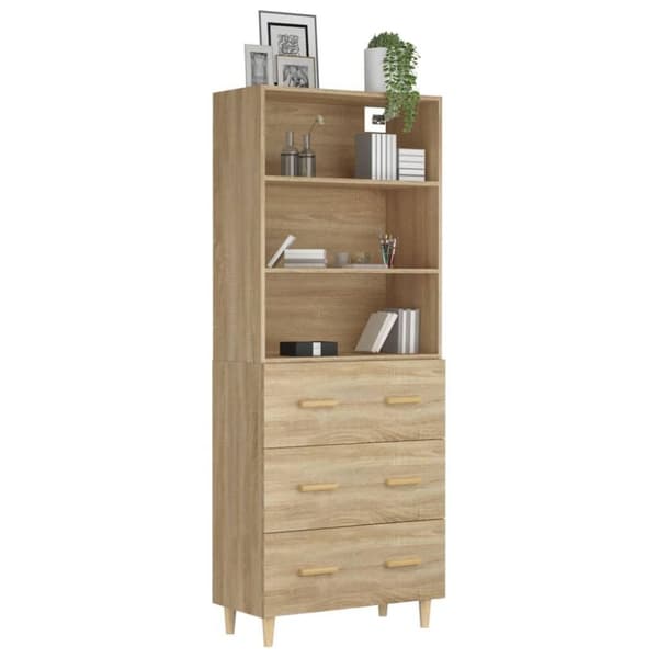 vidaXL Highboard sonoma eik konstruert tre