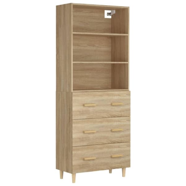 vidaXL Highboard sonoma eik konstruert tre