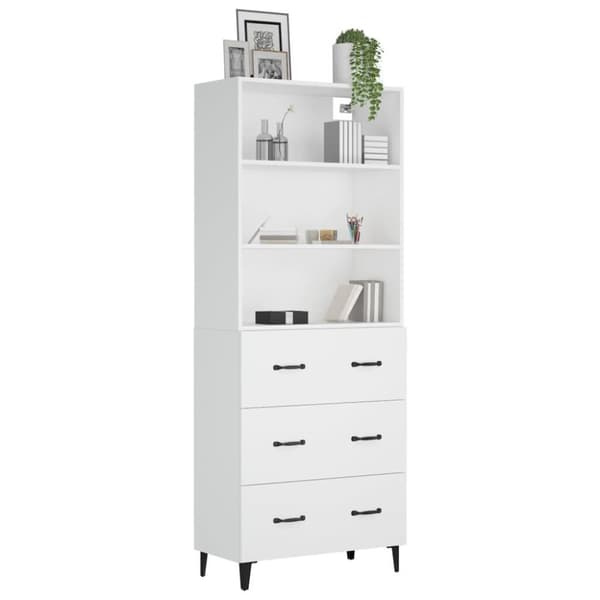 vidaXL Highboard hvit konstruert tre