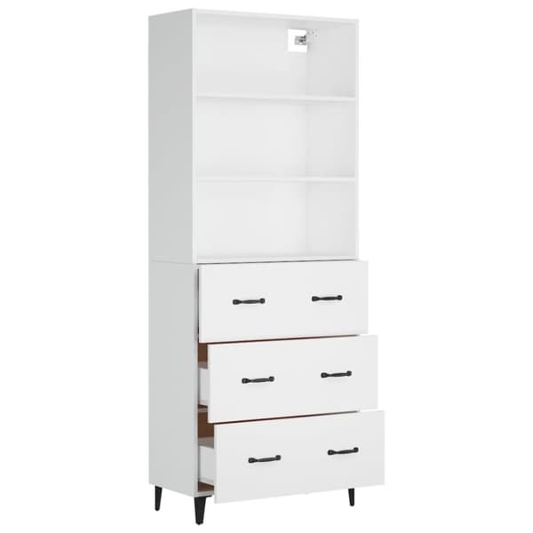 vidaXL Highboard hvit konstruert tre