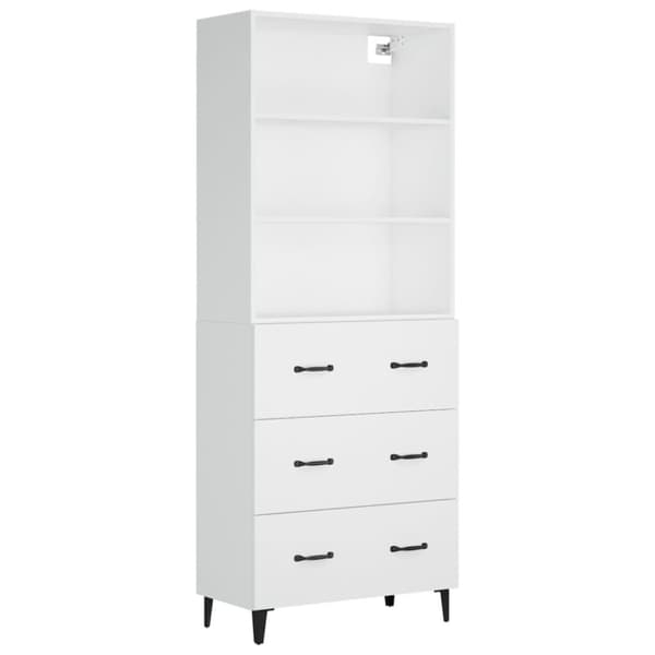 vidaXL Highboard hvit konstruert tre