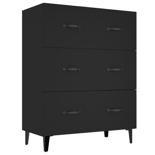 vidaXL Highboard svart konstruert tre