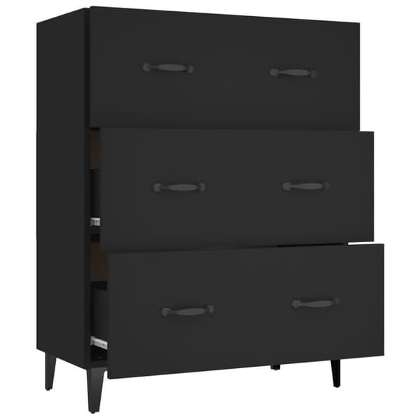 vidaXL Highboard svart konstruert tre