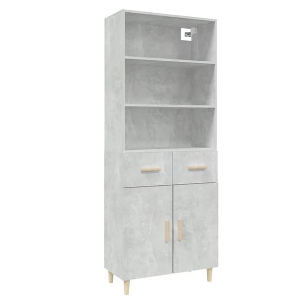vidaXL Highboard betonggrå konstruert tre