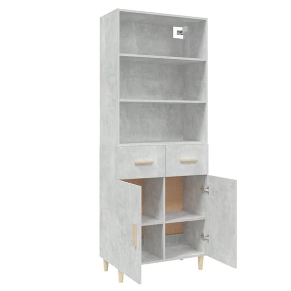 vidaXL Highboard betonggrå konstruert tre