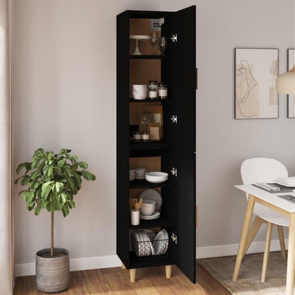 vidaXL Highboard 34,5x34x180 cm konstruert tre