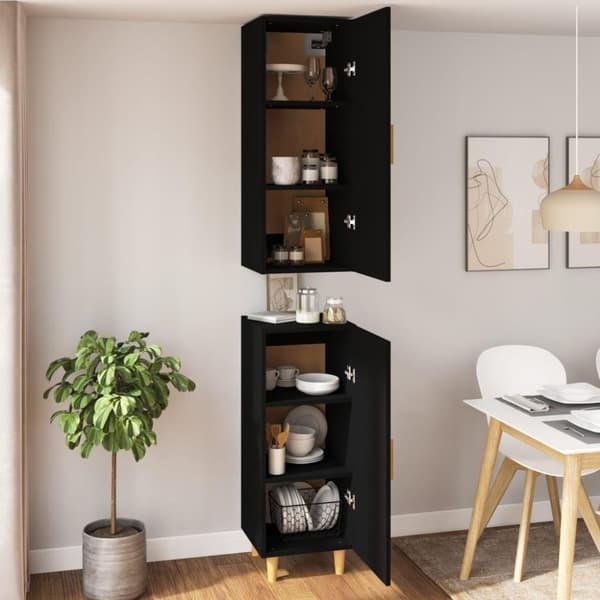 vidaXL Highboard 34,5x34x180 cm konstruert tre
