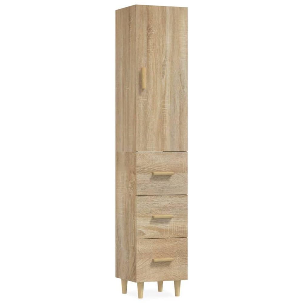 vidaXL Högskåp sonoma-ek 34,5x34x180 cm konstruerat trä