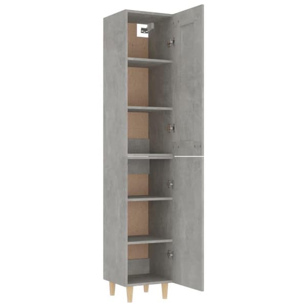 vidaXL Highboard betonggrå 35x34x180 cm konstruert tre